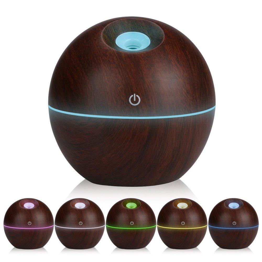 wood grain humidifier USB mini home bedroom prepaid baby mute moisturizing air purifier