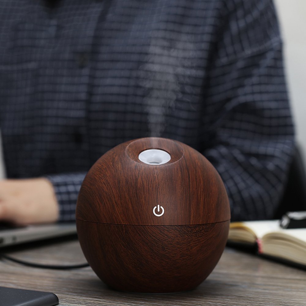 wood grain humidifier USB mini home bedroom prepaid baby mute moisturizing air purifier