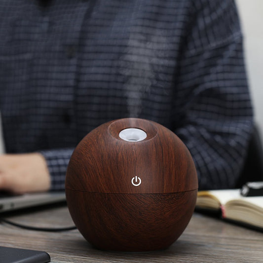 wood grain humidifier USB mini home bedroom prepaid baby mute moisturizing air purifier