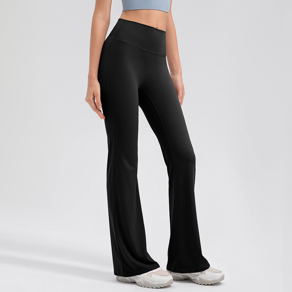 Breathe series women's high-waisted hip-raising micro-flared yoga pants, breathable and awkward-line-free sports fitness trousers 32393