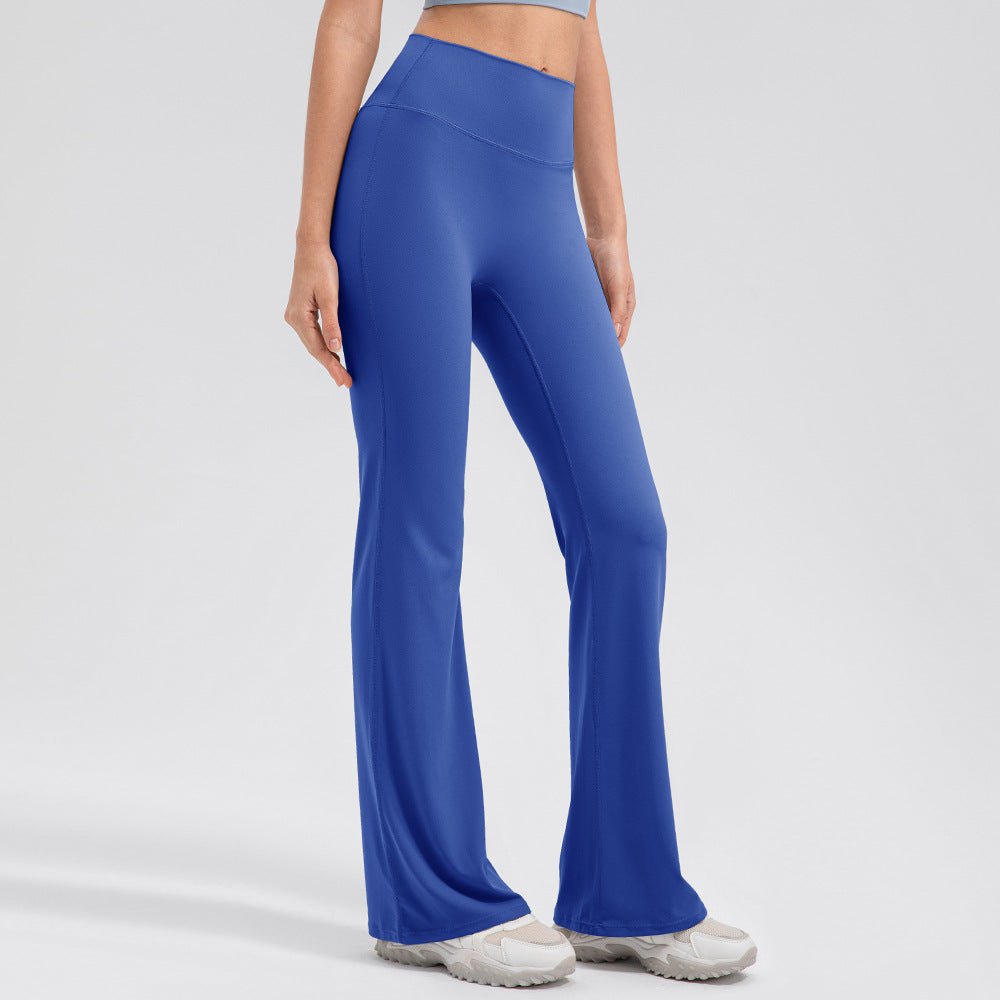 Breathe series women's high-waisted hip-raising micro-flared yoga pants, breathable and awkward-line-free sports fitness trousers 32393