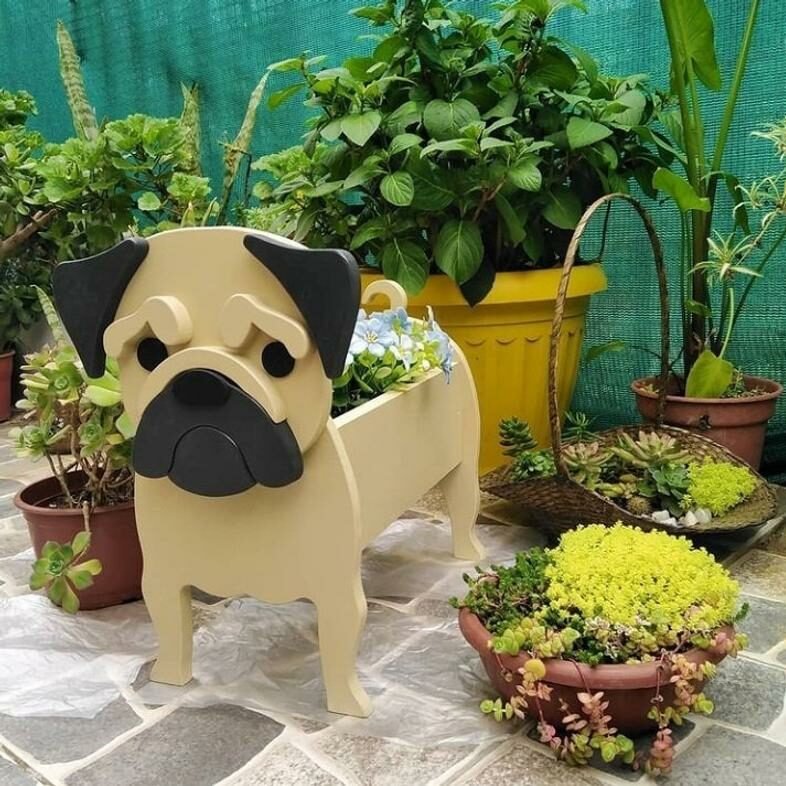 Source Manufacturers Independent Station Cross-border E-commerce Garden Art Crafts Decorations Dog Planter Cat Flower Pot