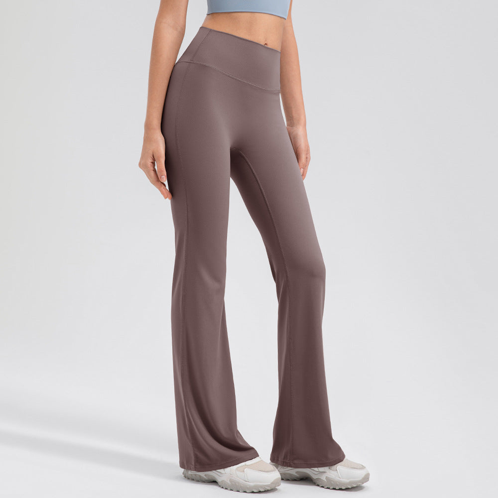 Breathe series women's high-waisted hip-raising micro-flared yoga pants, breathable and awkward-line-free sports fitness trousers 32393