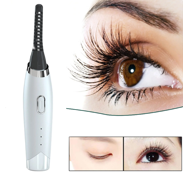 Heated Eyelash Curling Pen Before and After Use